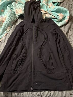 lululemon athletica Black Hooded Full-Zip Jacket